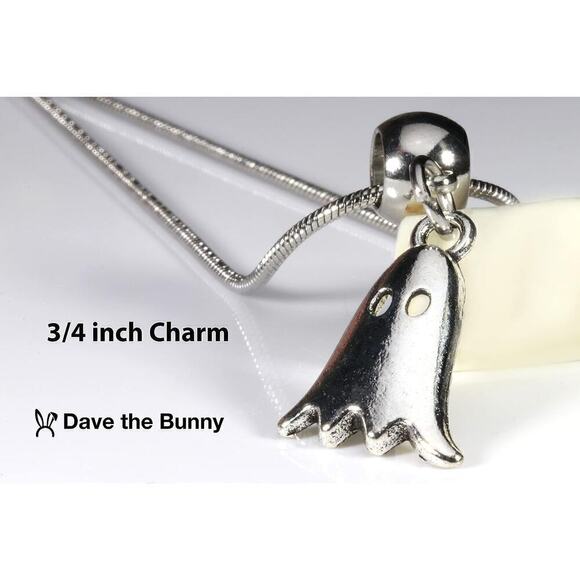 Ghost Necklace - Gothic Jewelry Spiritual Pendant - Picture 3 of 8